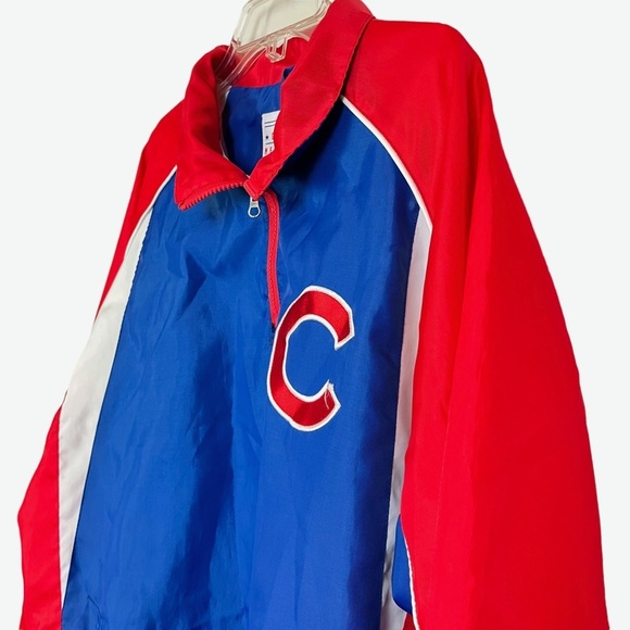 GENERAL MERCHANDISE Chicago Cubs Red White Blue Windbreaker Baseball Jacket sz M - Picture 8 of 16